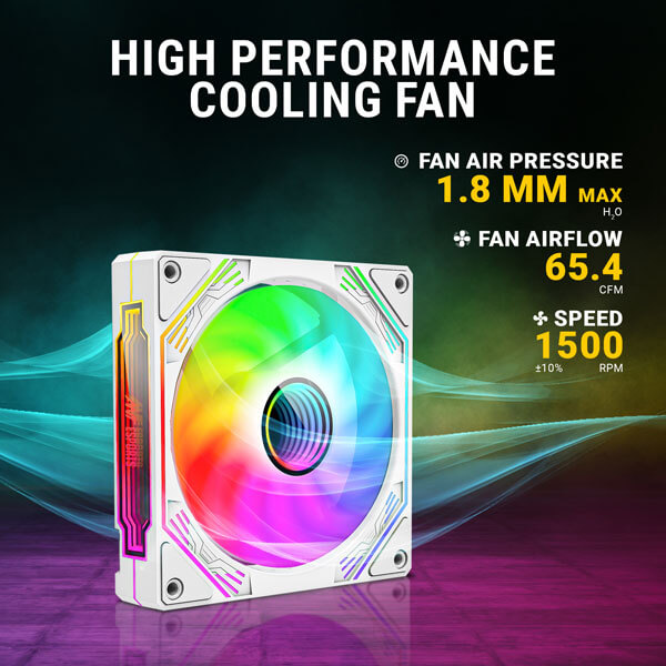 Ant Esports Sciflow ARGB White Cabinet Fan (Single Pack)